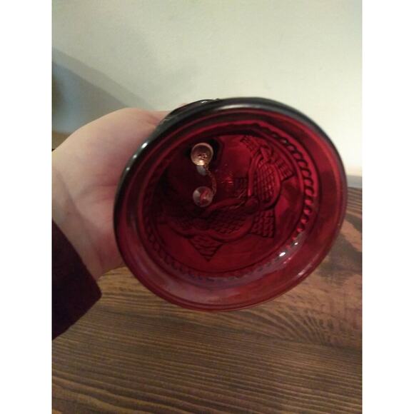 Vintage Avon The 1876 Cape Cod Collection Ruby Red Glass Bell - Picture 3 of 5